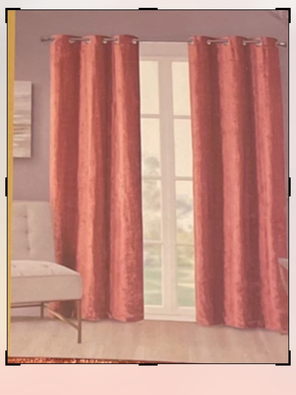 Broyhill Legacy Rust Textured Grommet Curtain Panels Set of 2 36” x 82”